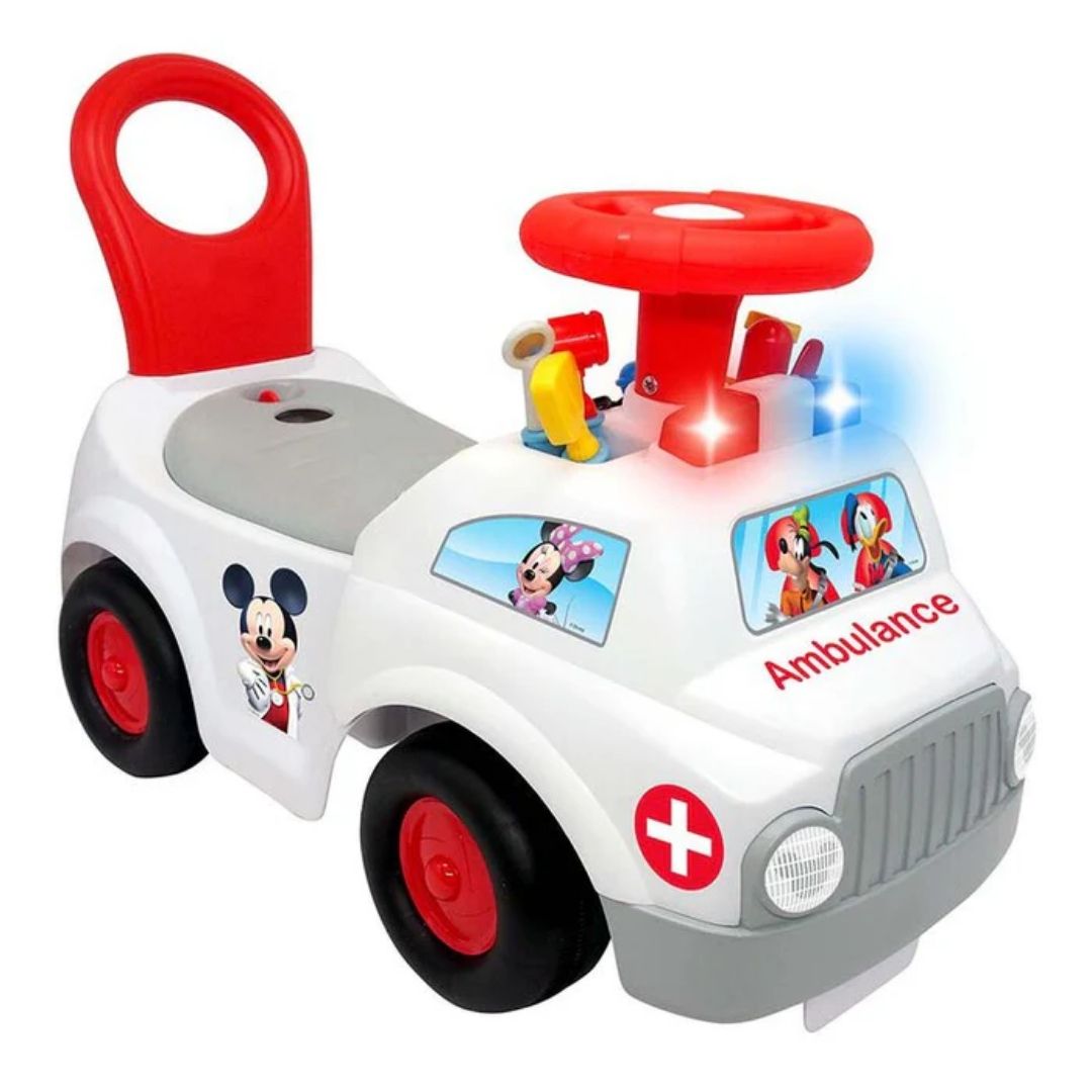 KIDDIELAND LIGHT N SOUNDS ACTIVITY AMBULANCE RIDEON, Ages 12-36M+