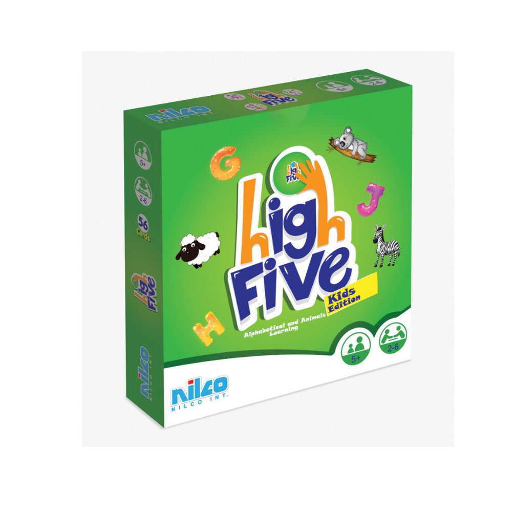 Nilco High Five Educational Travel card game for kids learning alphabets and animal shapes