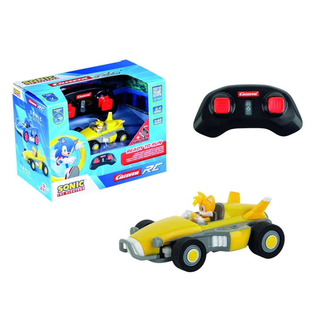 CARRERAT EAM SONIC RACING MINI RC TAILS 1:43, Ages 6+