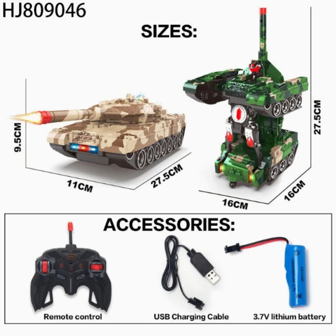 HONGRUI TOYS R/C TRANSFORMER TANK TRUCK CAR, Ages 6+