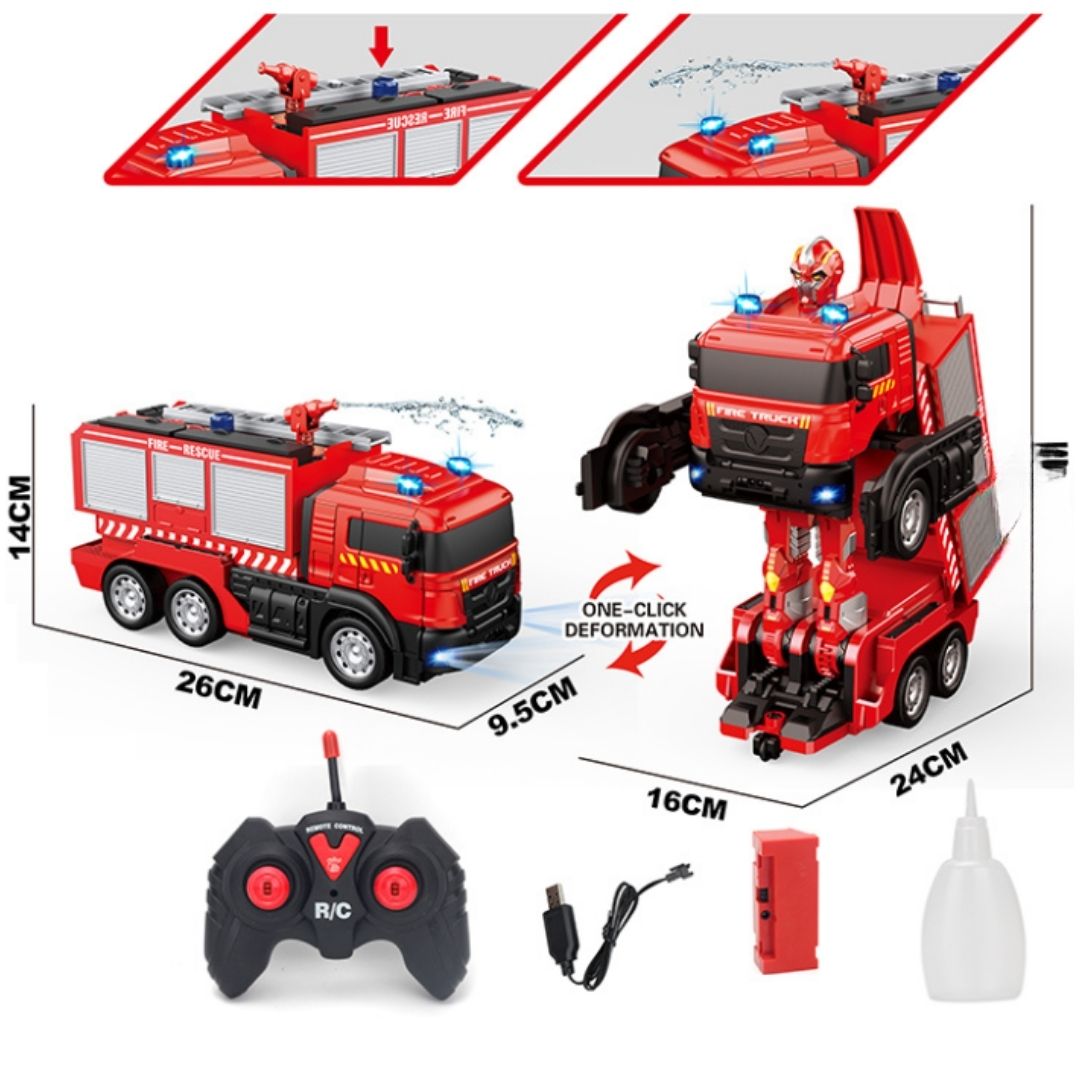 HONGRUI TOYS R/C TRANSFORMER FIRE TRUCK, Ages 6+