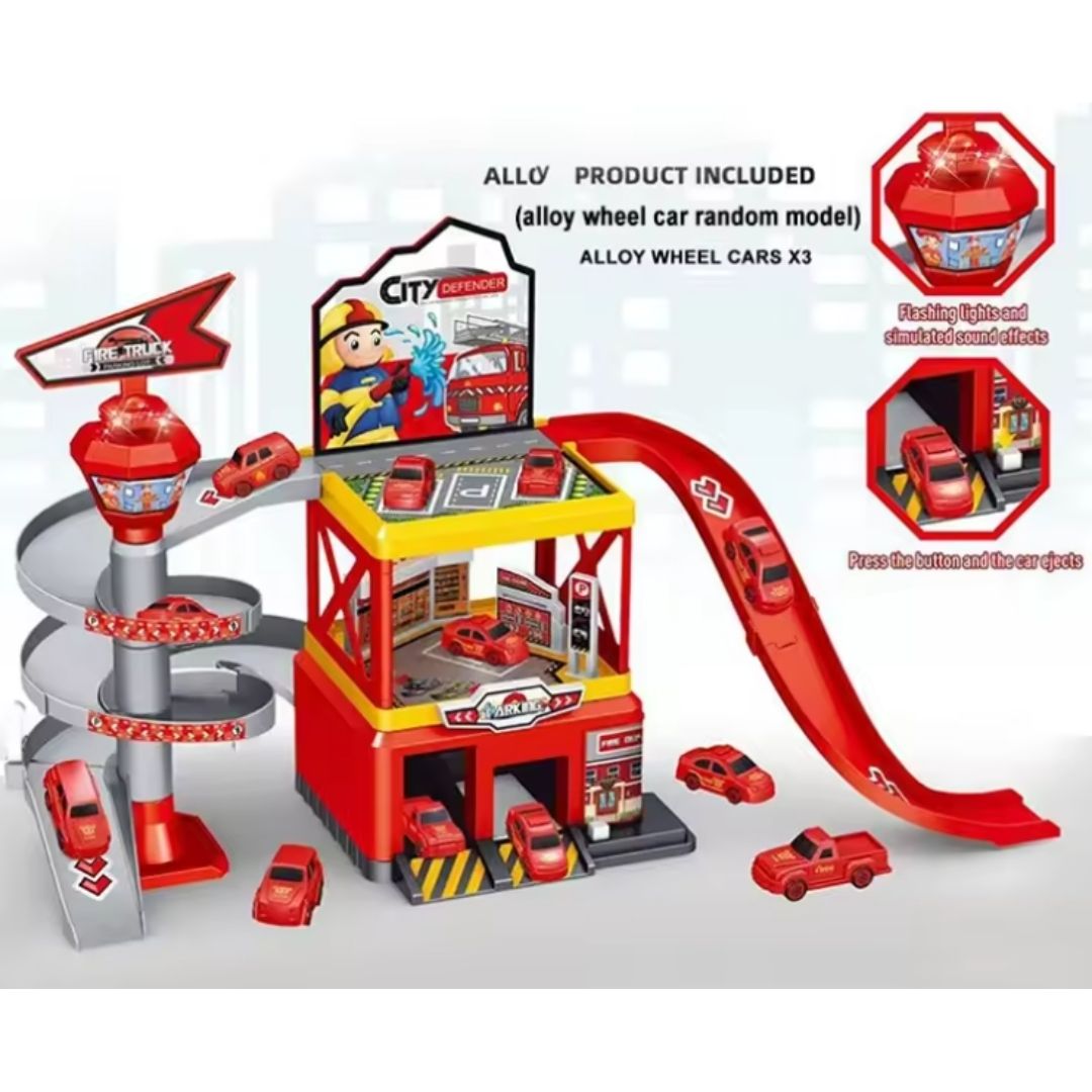 SYNPO CITY PARKING LOT MODEL KIT RED, Ages 3+