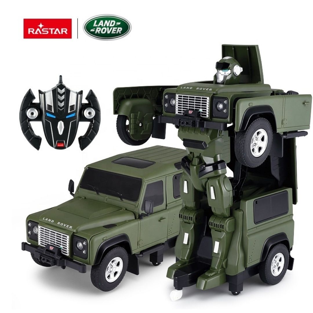 RASTAR RC LAND ROVER DEFENDER TRANSFORMABLE CAR, Ages 8+