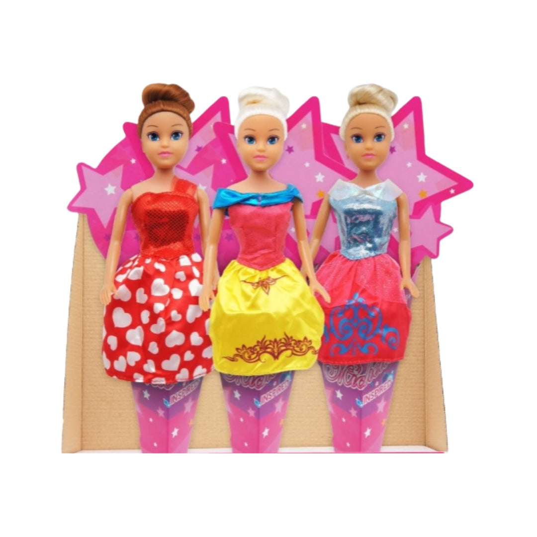 HTIC FASHION DOLL MICHELLE FASHION DOLL 29CM 6PC DISPLAY, Ages 3+