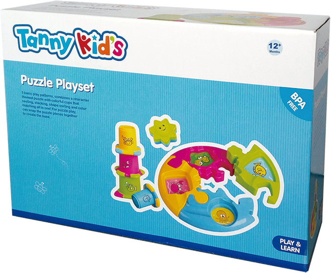 TANNY KIDS BATH PUZZLE PLAYSET, Ages 12M+