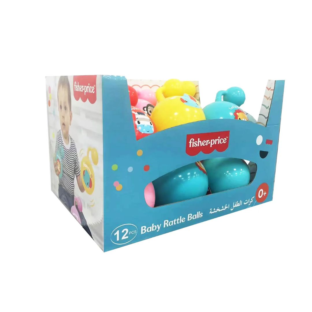 FISHER PRICE BABY RATTLE BALL 12PC DISPLAY, Ages 0+