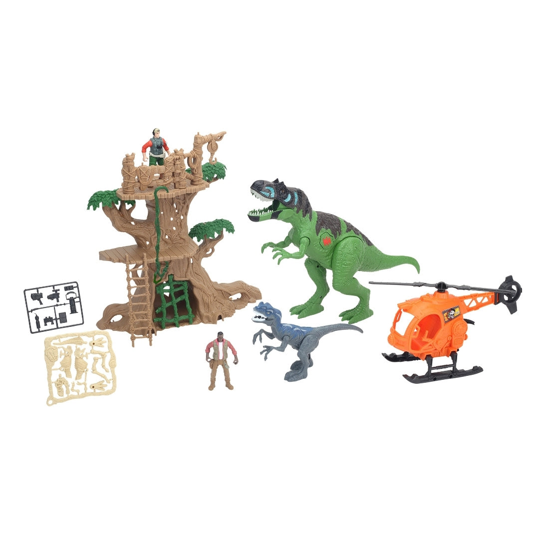 CHAPMEI DINO VALLEY L&S STATS MEEKERORUM CAPTURE COPTER PLAYSET, Ages 3+