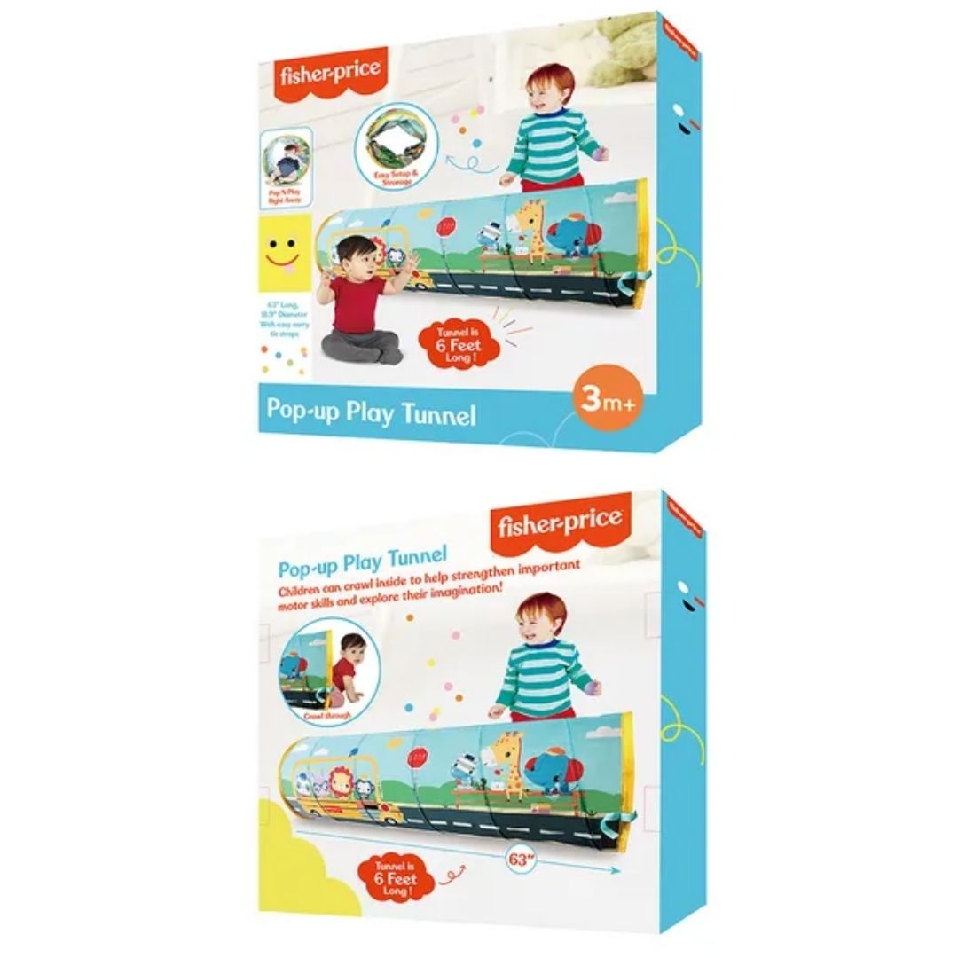 FISHER PRICE POP-UP PLAY TUNEL, Ages 12M+