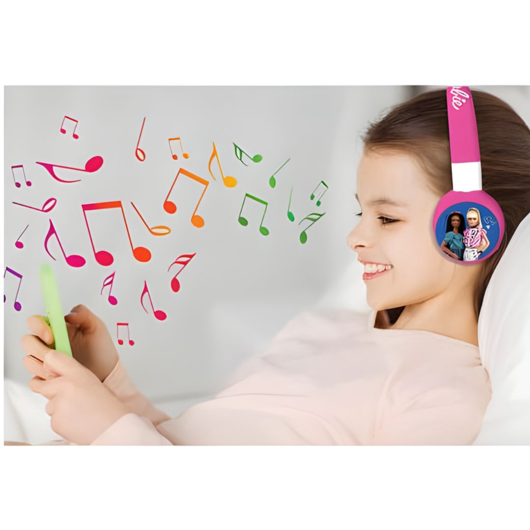 LEXIBOOK BARBIE 2 IN 1 BLUETOOTH® AND WIRED COMFORT FOLDABLE HEADPHONE, Ages 4+