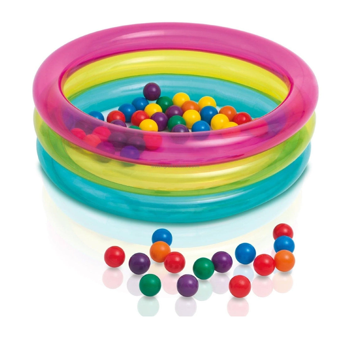 INTEX CLASSIC 3-RING BABY BALL PIT, Ages 1To3