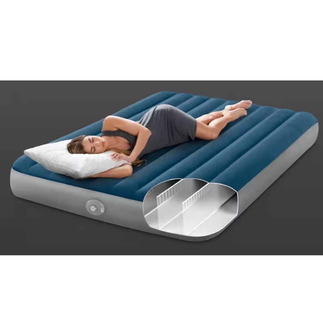 INTEX QUEEN CLASSIC DOWNY AIRBED W/REMOVABLE PUMP, Ages Adult