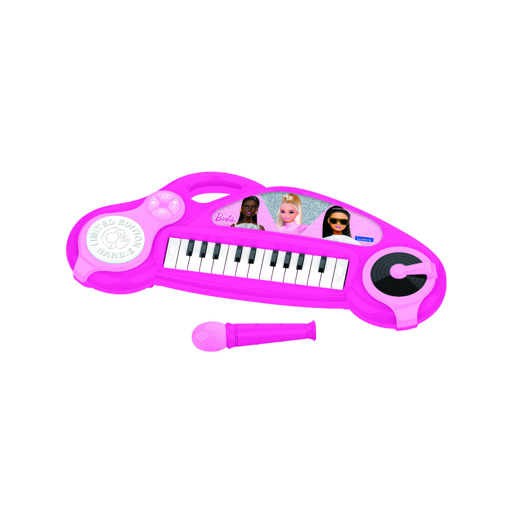 BARBIE ELECTRONIC PIANO KEYBOARD W/LIGHT AND MICROPHONE