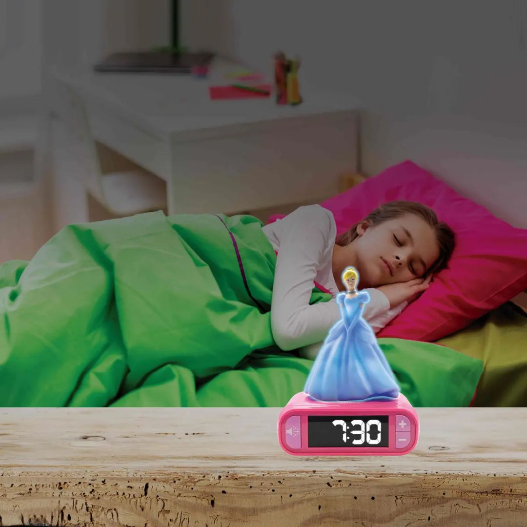 LEXIBOOK PRINCESSE ALARM CLOCK WITH NIGHT LIGHT 3D DESIGN, Ages 3+
