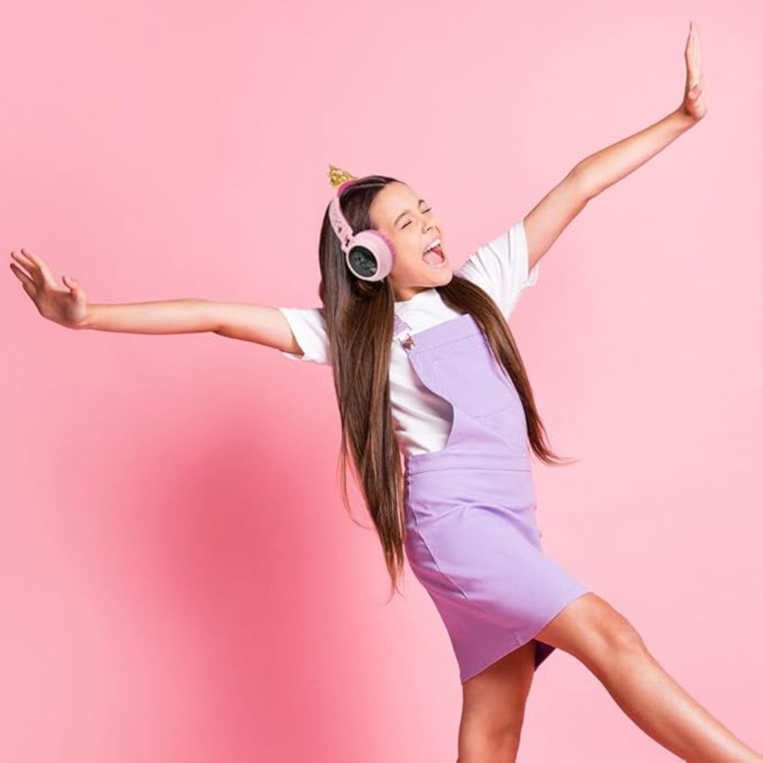 LEXIBOOK PRINCESS BLUETOOTH/WIRED FOLDABLE HEADPHONES, Ages 4+
