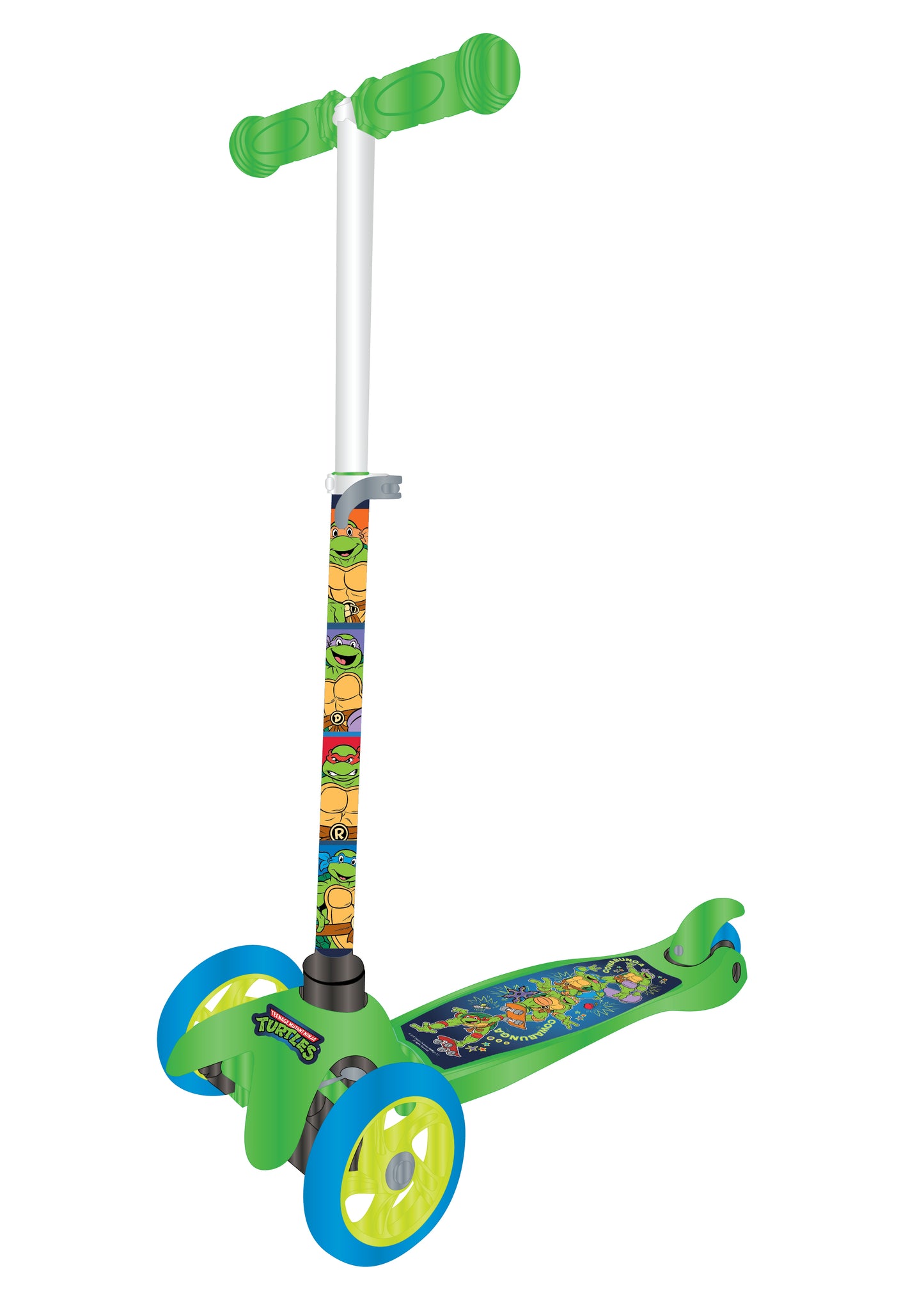 Striders Teenage Mutant Ninja Turtles green 3-wheel kick scooter for kids ages 3 and up