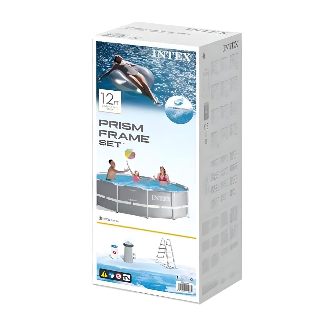 INTEX PRISM FRAMEPOOL W/PUMP(366X99), Ages 6+