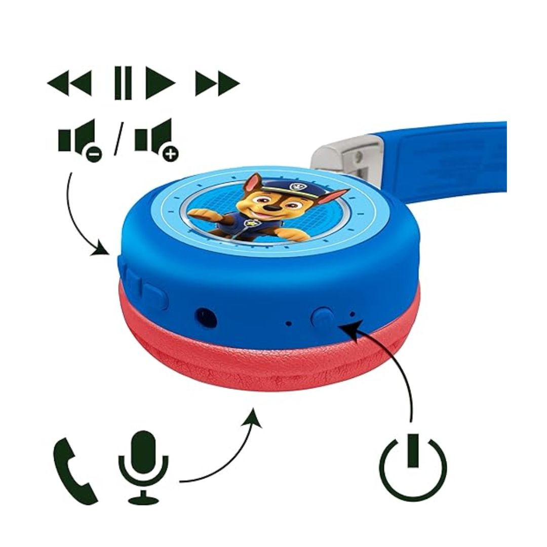 LEXIBOOK PAW PATROL 2 IN 1 FOLDABLE HEADPHONE, Ages 3+