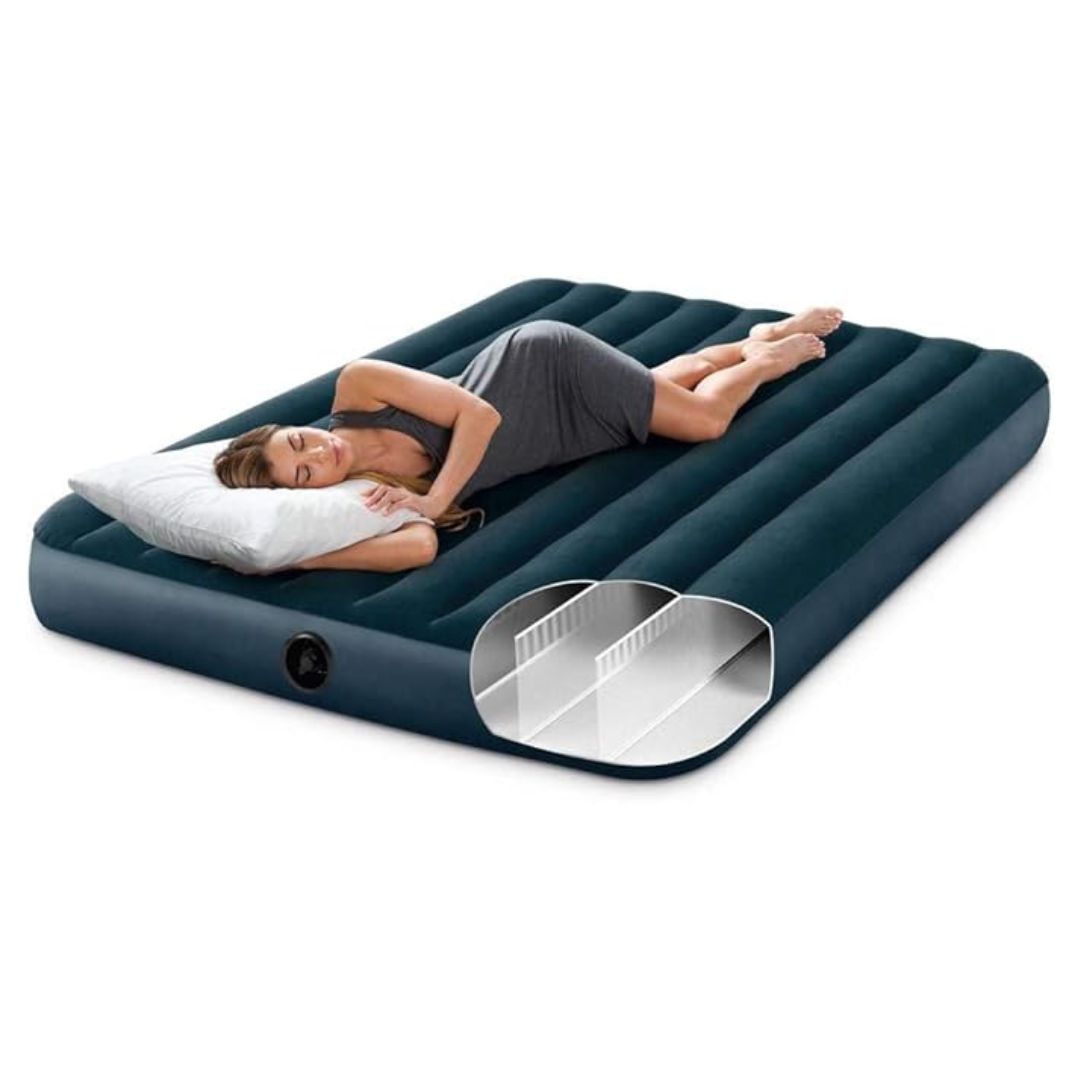 INTEX KING DURABEAM DOWNY GREEN AIRBED, Ages Adult
