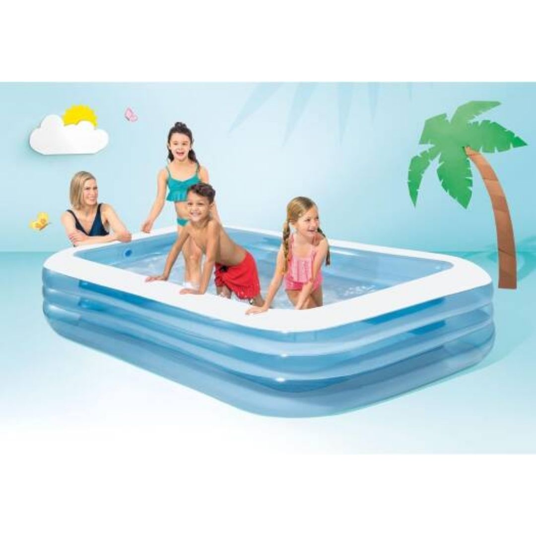 INTEX SWIM CENTER FAMILY POOL BLUE , Ages 6+
