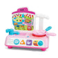 Vibrant multicolor Winfun Cook 'n Fun Kitchen featuring interactive clicking knobs, an opening oven door, and a stovetop surface with essential cooking accessories for safe toddler play.