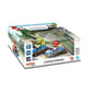 Carrera Mario Kart Mach 8 Twin Pack featuring Mario and Luigi in their sleek blue and green Mach 8 racing karts, 1:43 scale pull-back toys.