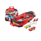 Carrera Speed Arena Disney Pixar Cars slot car racing set featuring a portable briefcase-style race arena, ergonomic speed controllers, and detailed Disney Pixar Cars slot cars.
