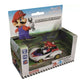 Nintendo Mario Kart Pull & Speed assortment featuring 1:43 scale pull-back toy cars of Mario, Luigi, and Yoshi in their special karts on a white background.
