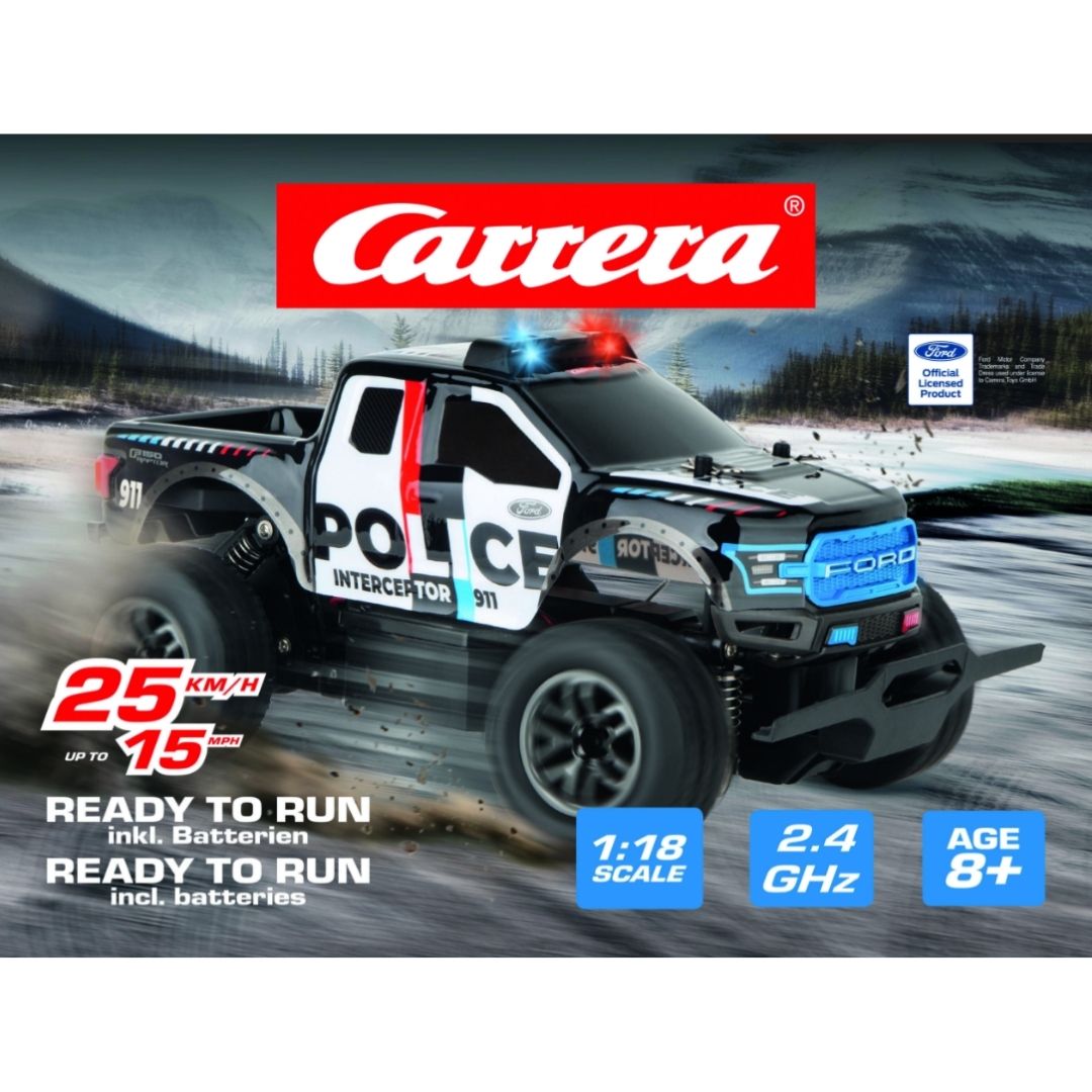 CARRERA RC FORD F150 RAPTOR POLICE, Ages 8+