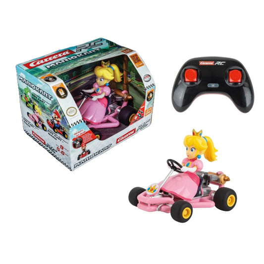 Carrera RC Nintendo Mario Kart Pipe Kart Princess Peach 1:18 scale pink remote control toy car for kids