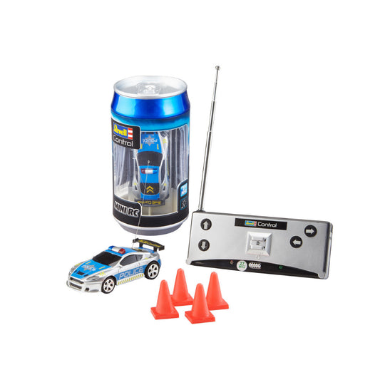 RC MINI POLICE CAR IN CAN RECHARGABLE
