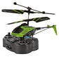 High-performance Revell Streak RC helicopter featuring a sleek multicolor design with glow-in-the-dark accents, dual coaxial rotors, and a 2.4 GHz remote control.