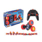 Carrera RC Flipping Sonic vs Super Sonic blue and yellow stunt car performing 360 degree flips for kids aged 6 plus