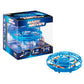 Revell Magic Mover drone in a vibrant blue and multicolor finish, featuring a protected spherical cage design and integrated infrared sensors for hand-gesture control.