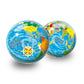 Unice 230mm inflatable beach ball featuring colorful assorted character prints, classic panel design, and safety valve.