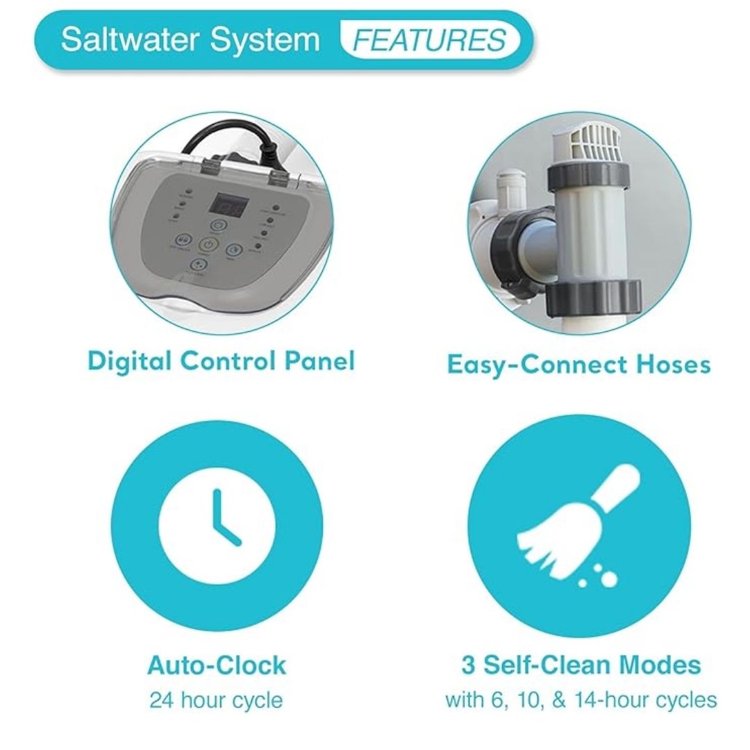 INTEX KRYSTAL CLEAR SALTWATER SYSTEM (FOR 7000GAL POOL), Ages Adult