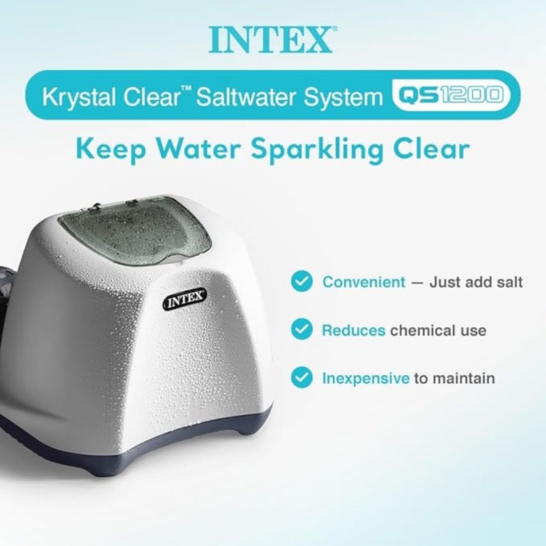 INTEX KRYSTAL CLEAR SALTWATER SYSTEM (FOR 15000GAL POOL), Ages Adult