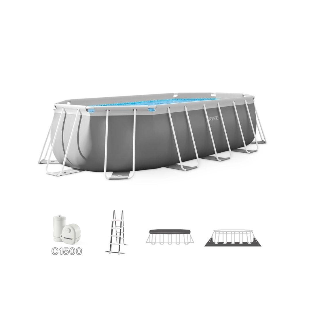 INTEX PRISM FRAME OVAL POOL(503x274x122), Ages 6+