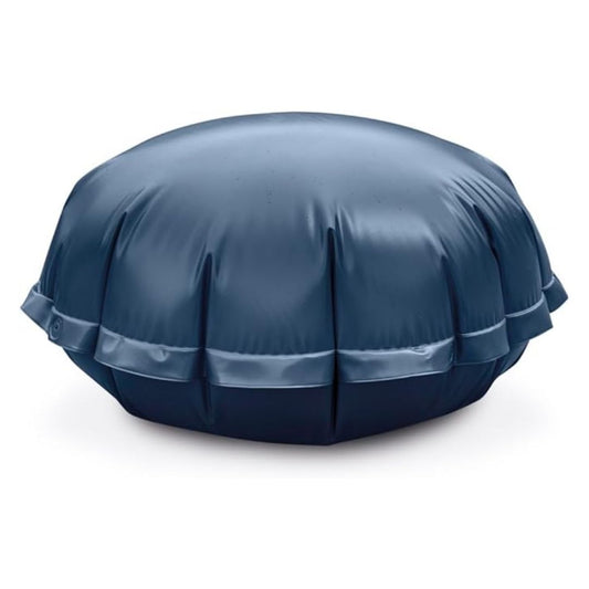 Durable navy blue inflatable Intex Winterizing Pool Pillow designed to relieve pressure on pool walls during freezing winter conditions.