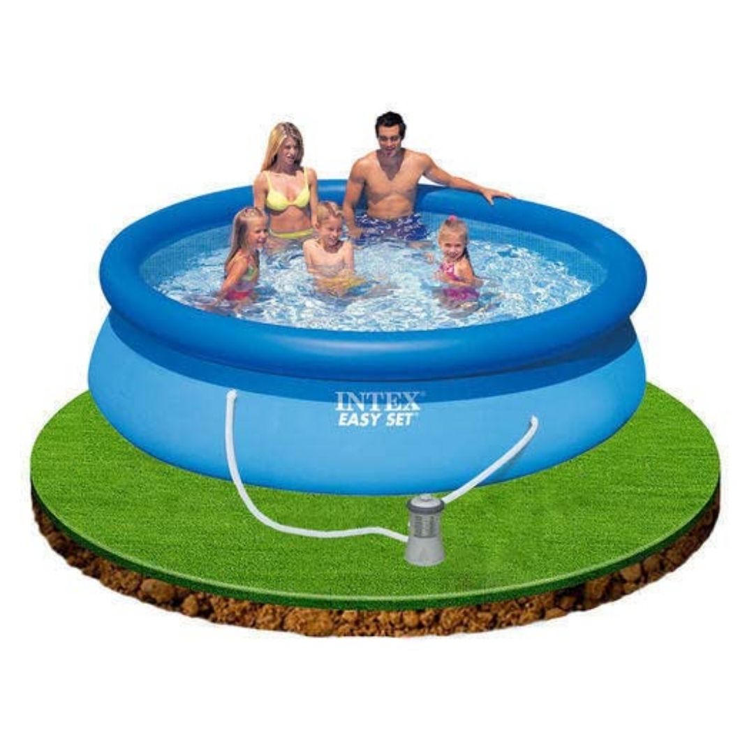 INTEX EASY SET POOL W/PUMP(10ft)(305x76), Ages 6+