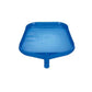 Intex blue flat-head leaf skimmer with fine mesh netting, designed to collect surface debris from swimming pools.