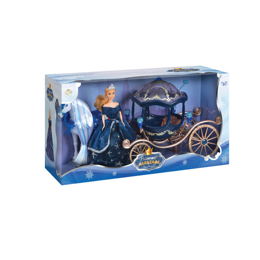 ELECTRIC HORSE W/DOLL & CARRIAGE