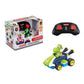 Yoshi Mini RC car by Carrera, featuring Yoshi in his green 1:50 scale racing kart inside plastic-free sustainable paperbox packaging.