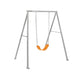 Two-In-One outdoor swing set in vibrant multicolor featuring an adjustable grow-with-me toddler and child swing setup on a powder-coated steel frame.