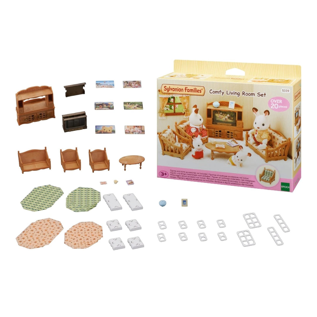SYLVANIAN FAMILIES COMFY LIVING ROOM SET, Ages 3+