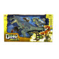 Large Chapmei Dino Valley T-Rex action figure with articulated jaw, glowing eyes, and realistic roaring sound effects in a prehistoric multicolor finish.