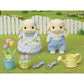 SYLVANIAN FAMILIES BLOSSOM GARDENING SET -FLORA RABBIT SISTER & BROTHER, Ages 3+