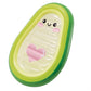 Intex Avocado Buddy inflatable pool float featuring a realistic green avocado design with a friendly smiling face and a large central pit.