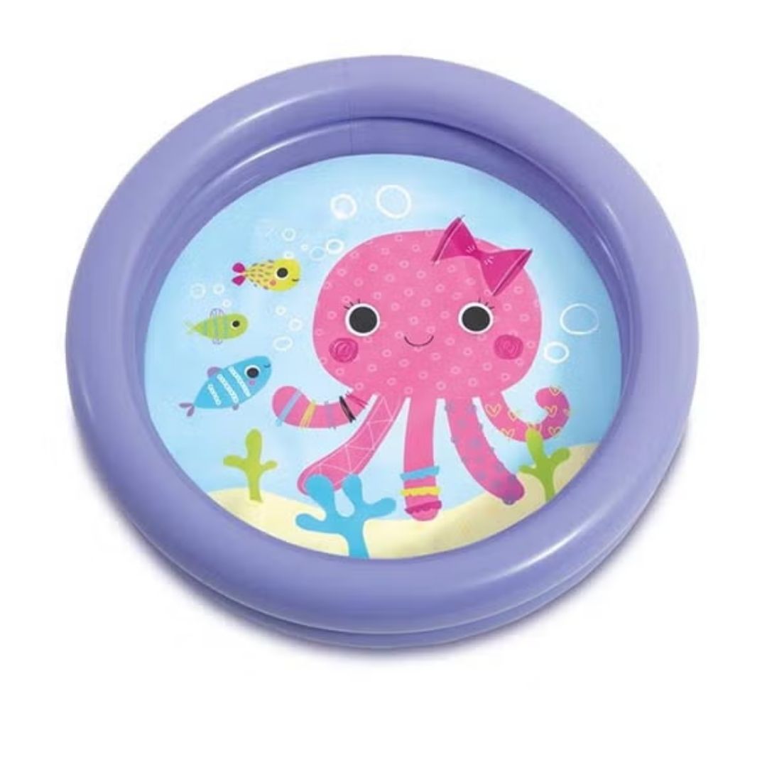 Intex My First Pool featuring a classic two-ring inflatable design with soft walls and a vibrant multi-color finish, perfect for safe toddler water play.