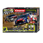 Carrera GO Super Rally 4.9 meter 1:43 scale analog slot car racing track set with two Citroën DS3 WRC rally cars for kids