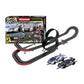 Carrera GO!!! DTM Supercars slot car set featuring two 1:43 scale DTM touring cars on a 6.3-meter track with a loop-the-loop, fly-over, and high-speed banked curves.